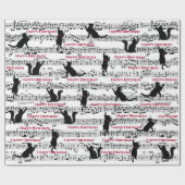 Zwarte vlekjes op blad cadeaupapier (Vlak)