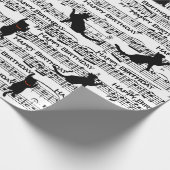 Zwarte vlekjes op blad cadeaupapier (Hoek)