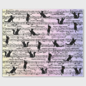 Zwarte vlekjes op blad cadeaupapier (Vlak)