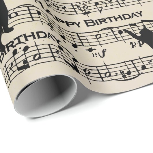 Zwarte vlekjes op blad cadeaupapier (Rol Hoek)