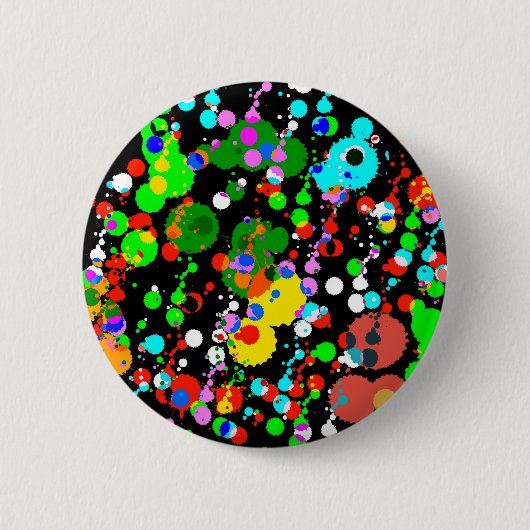zwarte vlekken ronde button 5,7 cm (Voorkant)