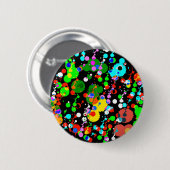 zwarte vlekken ronde button 5,7 cm (Voorkant /achterkant)