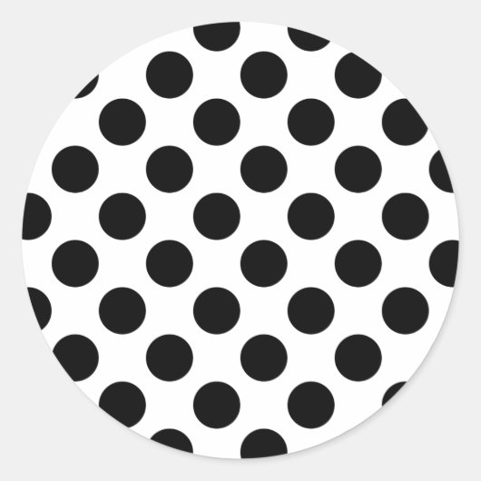 Zwarte Vlekken Ronde Sticker (Voorkant)