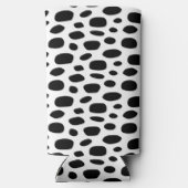 Zwarte vlekkerige achtergrond wit seltzer blikjeskoeler (Achterkant)