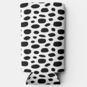 Zwarte vlekkerige achtergrond wit seltzer blikjeskoeler (Voorkant)