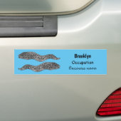 Zwarte vlekvormige cartoon bumpersticker (Op auto)