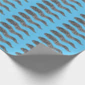 Zwarte vlekvormige cartoon cadeaupapier (Hoek)