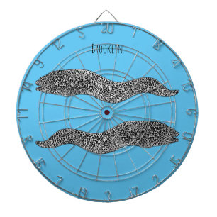 Zwarte vlekvormige cartoon dartbord