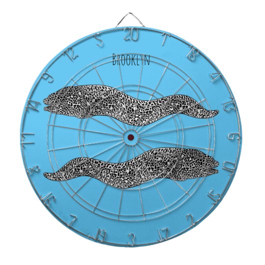 Zwarte vlekvormige cartoon dartbord (Voorkant)