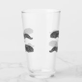 Zwarte vlekvormige cartoon glas (Links)