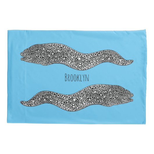 Zwarte vlekvormige cartoon kussensloop (Achterkant)