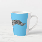 Zwarte vlekvormige cartoon latte mok (Rechts)