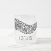 Zwarte vlekvormige cartoon matglas koffiemok (Center)