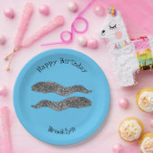 Zwarte vlekvormige cartoon papieren bordje (Feest)