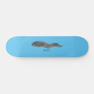 Zwarte vlekvormige cartoon persoonlijk skateboard