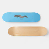 Zwarte vlekvormige cartoon persoonlijk skateboard (Horizontaal)