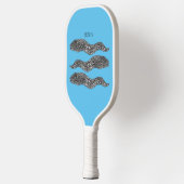 Zwarte vlekvormige cartoon pickleball paddle (Links)