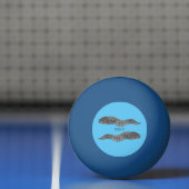 Zwarte vlekvormige cartoon pingpongbal (Net)