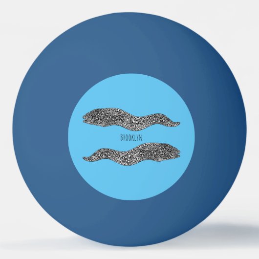 Zwarte vlekvormige cartoon pingpongbal (Voorkant)