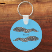 Zwarte vlekvormige cartoon sleutelhanger (Voorkant)