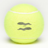 Zwarte vlekvormige cartoon tennisballen (Achterkant)