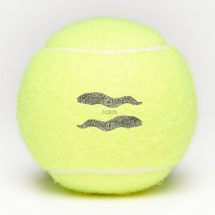 Zwarte vlekvormige cartoon tennisballen