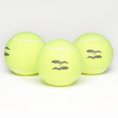 Zwarte vlekvormige cartoon tennisballen (Multi)