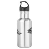 Zwarte vlekvormige cartoon waterfles  (Achterkant)