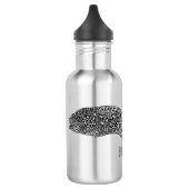 Zwarte vlekvormige cartoon waterfles  (Links)