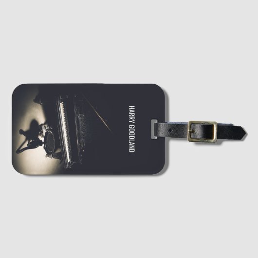 Zwarte  vleugel bagagelabel (Voorkant (horizontaal))