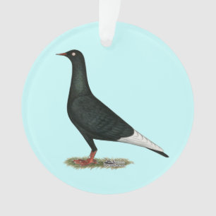 Zwarte vliegduif ornament