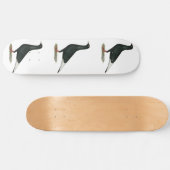 Zwarte vliegduif persoonlijk skateboard (Horizontaal)