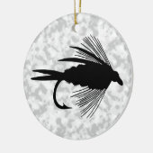 Zwarte-vliegende lende keramisch ornament (Links)