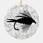 Zwarte-vliegende lende keramisch ornament (Achterkant)