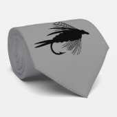 Zwarte-vliegende lende stropdas (Opgerold)