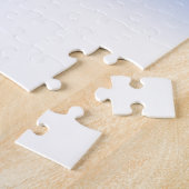 Zwarte vliegende robot blauwe lucht achtergrond legpuzzel (Zijkant)