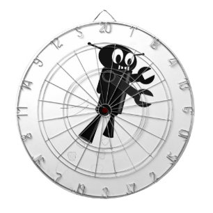 Zwarte vliegende robot dartbord