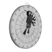 Zwarte vliegende robot dartbord (Voorkant Links)