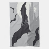  zwarte vliegende vleermuizen theedoek (Verticaal)