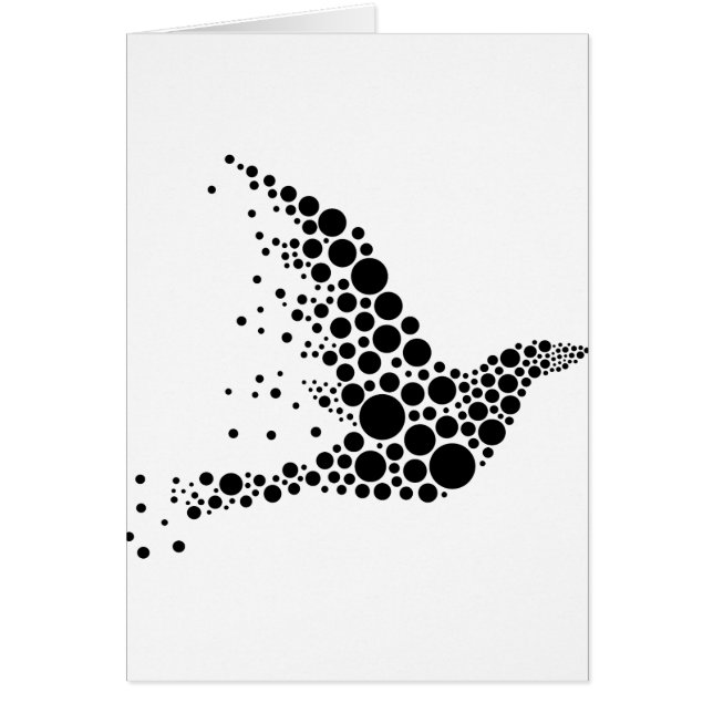 zwarte vliegende vogel (Voorkant)
