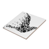 zwarte vliegende vogel tegeltje (Zijkant)