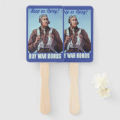 Zwarte vliegeniers: Amerikaanse WO2 militaire geve Handwaaier (Voorkant en achterkant)