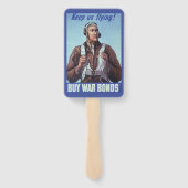 Zwarte vliegeniers: Amerikaanse WO2 militaire geve Handwaaier (Achterkant)