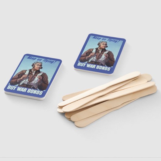 Zwarte vliegeniers: Amerikaanse WO2 militaire geve Handwaaier (Niet-gemonteerd)