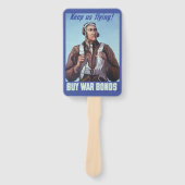 Zwarte vliegeniers: Amerikaanse WO2 militaire geve Handwaaier (Voorkant)