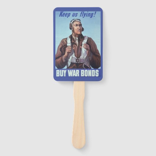 Zwarte vliegeniers: Amerikaanse WO2 militaire geve Handwaaier (Voorkant)