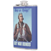 Zwarte vliegeniers: Amerikaanse WO2 militaire geve Heupfles (Links)