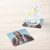 Zwarte vliegeniers: Amerikaanse WO2 militaire geve Kartonnen Onderzetters (Insitu)