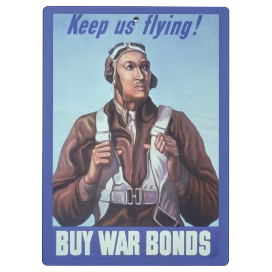 Zwarte vliegeniers: Amerikaanse WO2 militaire geve Klembord (Achterkant)