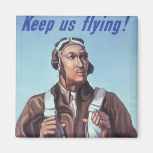 Zwarte vliegeniers: Amerikaanse WO2 militaire geve Magneet (Voorkant)